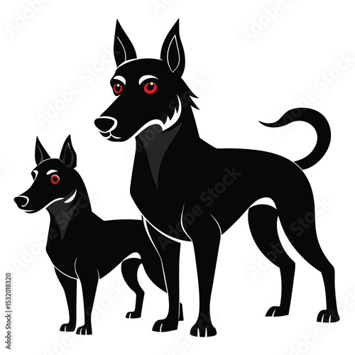 vector illustration of a dog