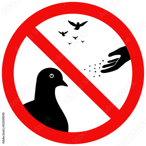 Please do not feed the birds vector sign isolated on white bakground. vector illustration design.