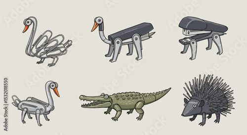 Animal paperclip stapler.