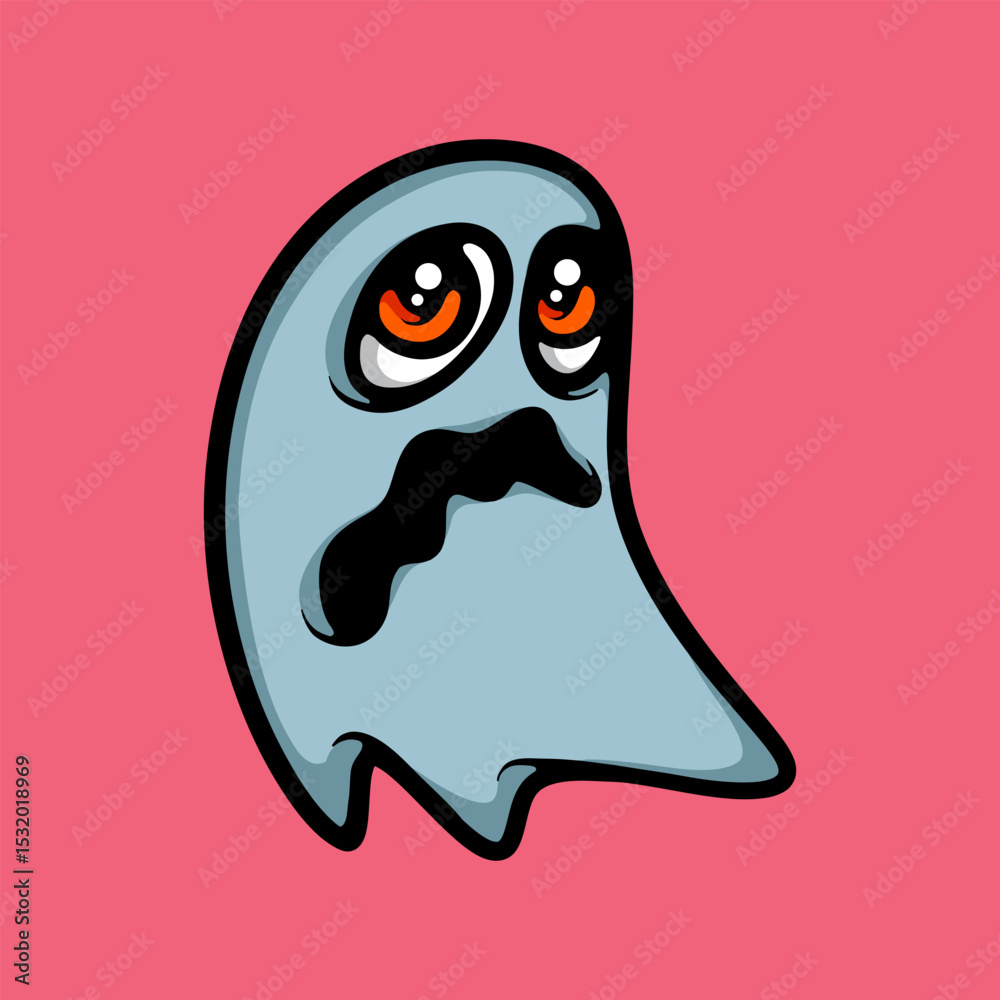 Obraz premium Ghost cartoon vector illustration