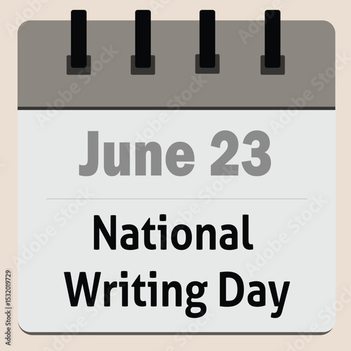 National Writing Day Announcement Reminder Calendar 
