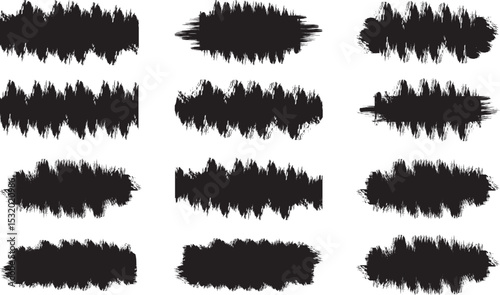 Ink brush strokes. Grunge Brush Strokes Set. Straight line vector brush strokes. Black hand. clip art. Paint splatter Paint stroke. Only commercial use.paint line textures. Grungy sketchy rectangle te