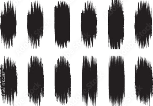 Ink brush strokes. Grunge Brush Strokes Set. Straight line vector brush strokes. Black hand. clip art. Paint splatter Paint stroke. Only commercial use.paint line textures. Grungy sketchy rectangle te