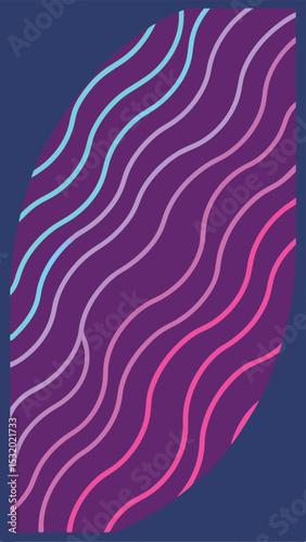 Abstract colorful wavy lines in a symmetrical arrangement ready for design projects