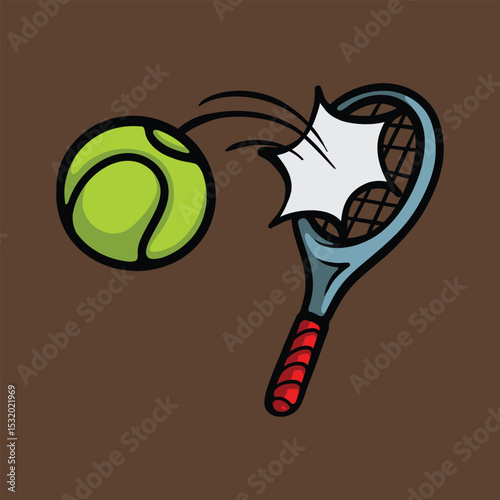 Tennis cartoon vector illustration