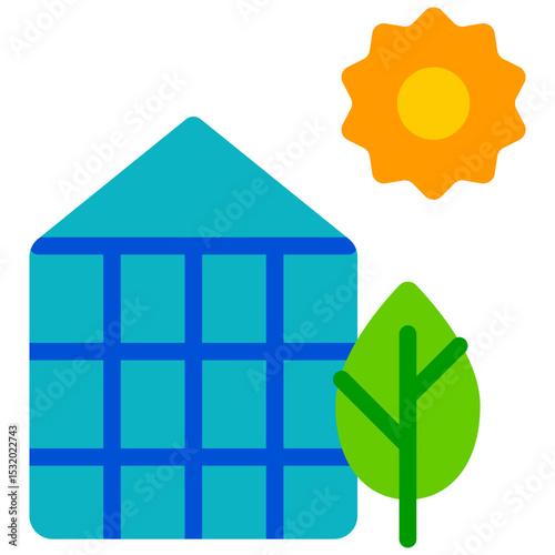 greenhouse flat icon