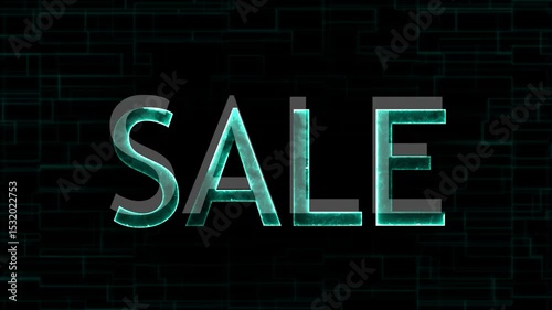 Sale banner neon glowing effect. Shopping concept text animation. Animation of a shimmering looped sale word animation. text animation video.