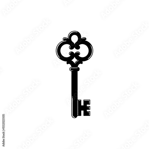 Skeleton key glowing softly with magical aura