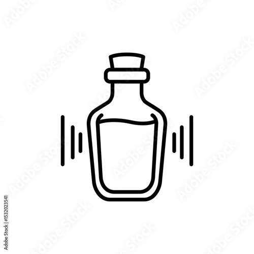 Magical soul bottle humming softly with aura glow