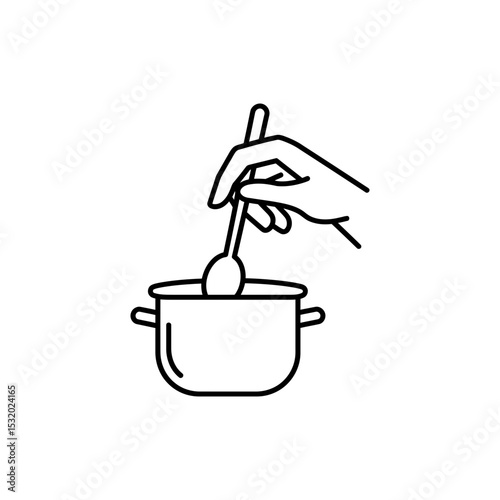 Cursed spoon with magical stirring motion