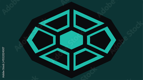 Abstract 3d black futuristic hexagonal pattern design with geometric vector elements