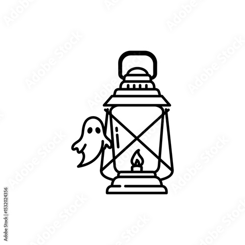 Ghost lantern glowing with tiny magical spirit