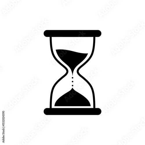 Enchanted hourglass filled with glowing purple sand