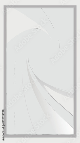 Abstract artistic composition of swirls and lines with a subtle metallic gradient