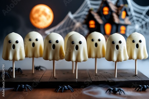 Adorable ghost shaped lollipops for halloween