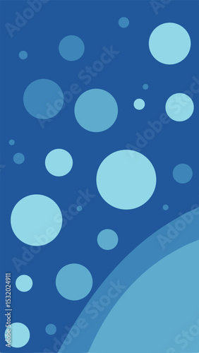 Abstract background design featuring various sized blue circles with transparency effect