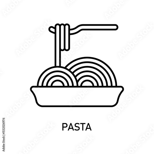 Icon a pasta, isolated against a clean background.