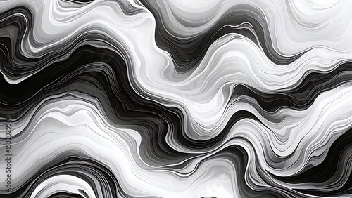 Abstract grayscale wave pattern design swirling monochrome background texture