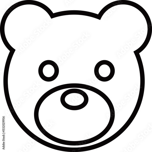 Bear  icon con isolated on white background