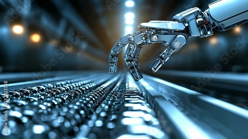 Robotics manufacturing automation revolutionizes industry factory floor digital imagery futuristic environment close-up perspective