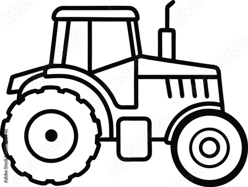 vector illustration of a tractor 