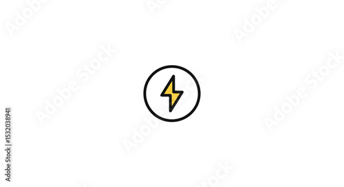 Electric symbol in circle