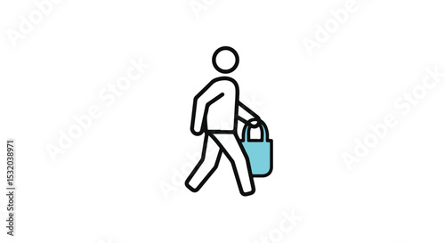 A person carrying a bag.