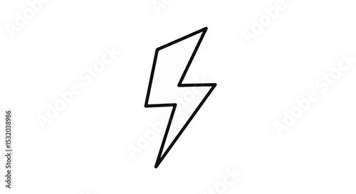A minimalistic lightning bolt, capturing energy and dynamism.