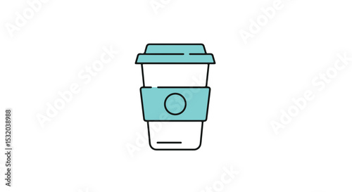 A simple and refreshing disposable cup of coffee.