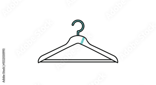 A simple outline of a clothes hanger.