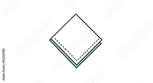 A neatly folded handkerchief with a subtle design. 