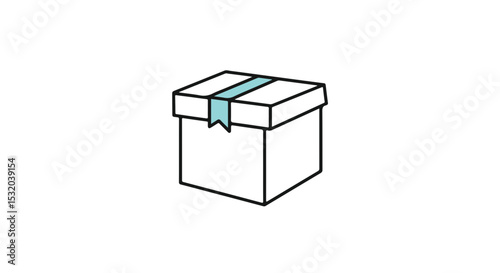 An illustrated delivery box