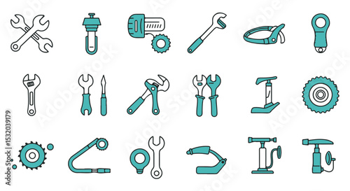 Array of diverse mechanical tools lined up.