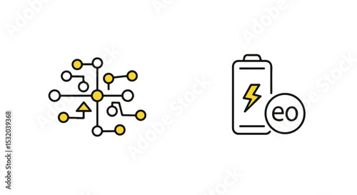 Depicting the synergy of technological advancement and eco-friendly power solutions.