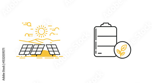 Solar panel and battery charging system.