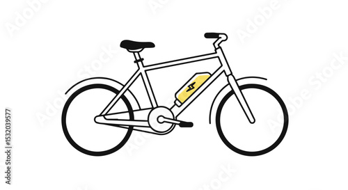 An Electric bicycle graphic illustration.