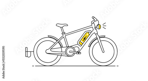 A sleek e-bike, a symbol of modern transport and eco-friendly travel.