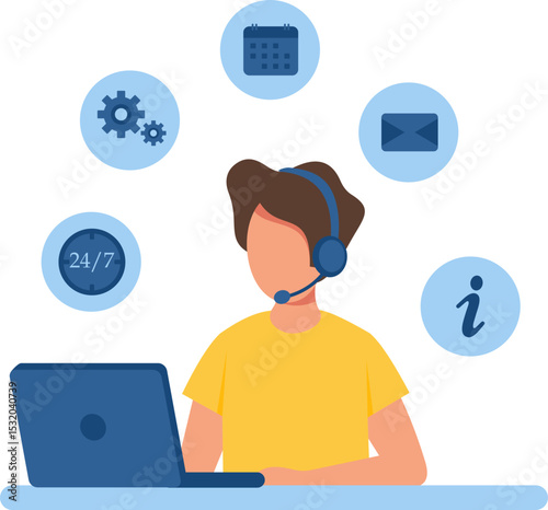 IT Customer Support Illustration