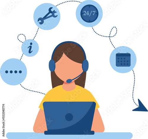 IT Customer Support Illustration