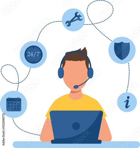 IT Customer Support Illustration