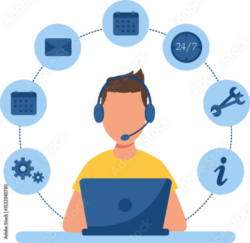 IT Customer Support Illustration