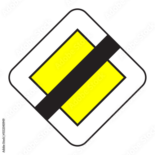 regulatory road sign - End of priority road
