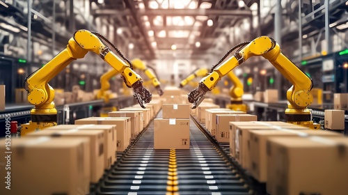 Robotics manufacturing automation streamlined operations in industrial warehouses showcasing precision and efficiency
