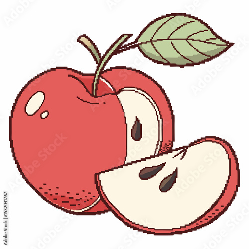 Apple Clipart in pixel art style