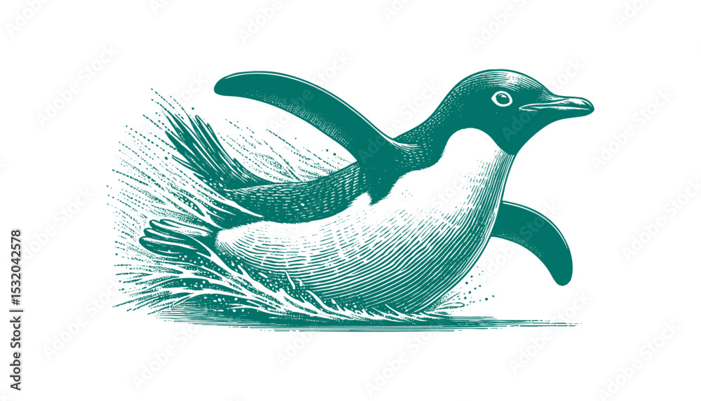 Naklejka premium Penguin vector