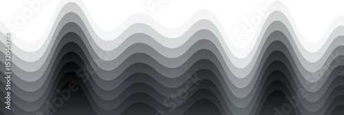 A seamless white abstract background with flowing blue lines and curves creates a modern wave pattern