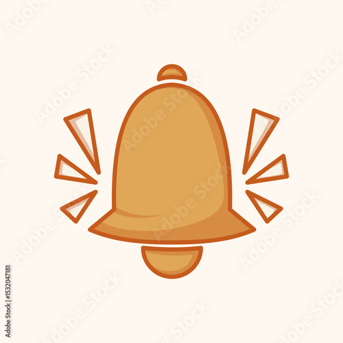 A yellow bell with a white background