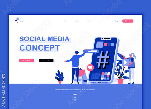 Cartoon hand-drawn flat business office character vector illustration web page