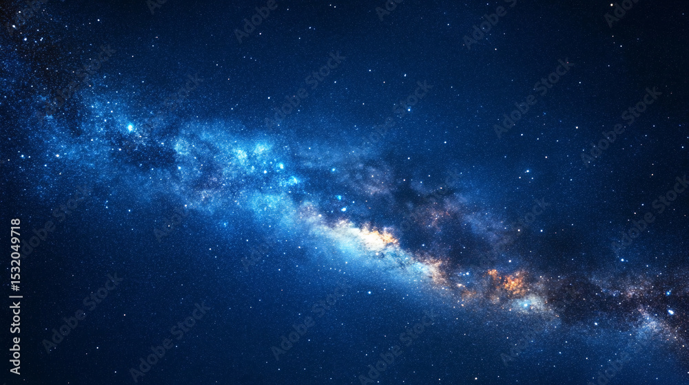 Fototapeta premium Celestial Night Sky Starry Galaxy Cosmic Dust and Nebula