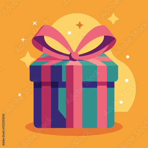Colorful Gift Box Illustration Festive Present Design